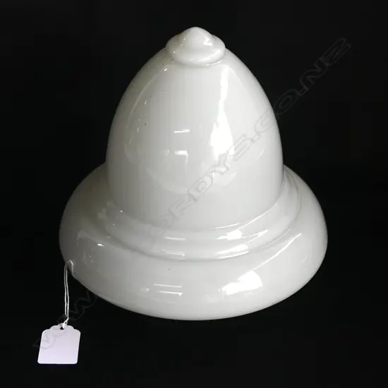 ART DECO WHITE GLASS PENDANT LIGHT SHADE H.190mm