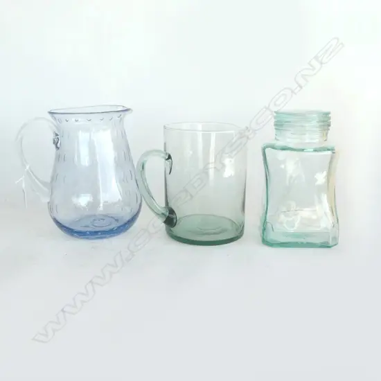2 LG GLASS JUGS + JAR H.230mm