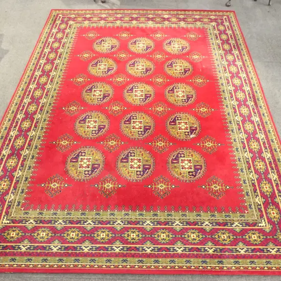 LG RED MACHINED RUG 3680x2770mm