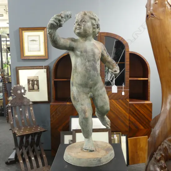 BRONZE PUTTI (H.700mm) ON PLINTH (H.800mm)