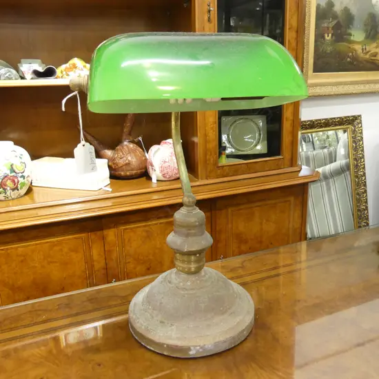 BANKERS LAMP (METAL TARNISHED) H.370mm