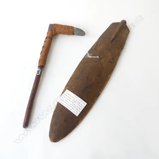 SANTA CRUZ PADDLE HEAD L580MM & HAFTED PNG ADZE L440MM