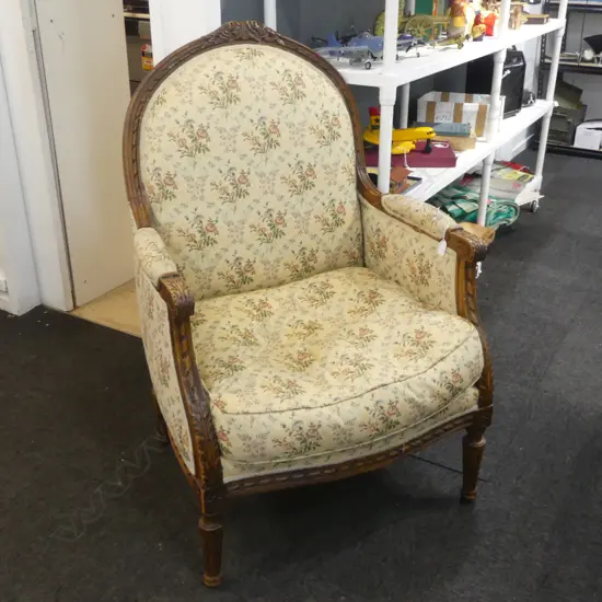 FRENCH STYLE UPHOLSTERED ARMCHAIR