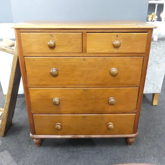 VICTORIAN 5 DRAWER CHEST