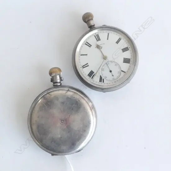 2 STG SILVER POCKET WATCHES