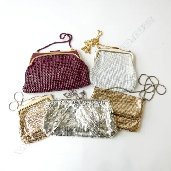 5 MESH HANDBAGS, OROTON ETC