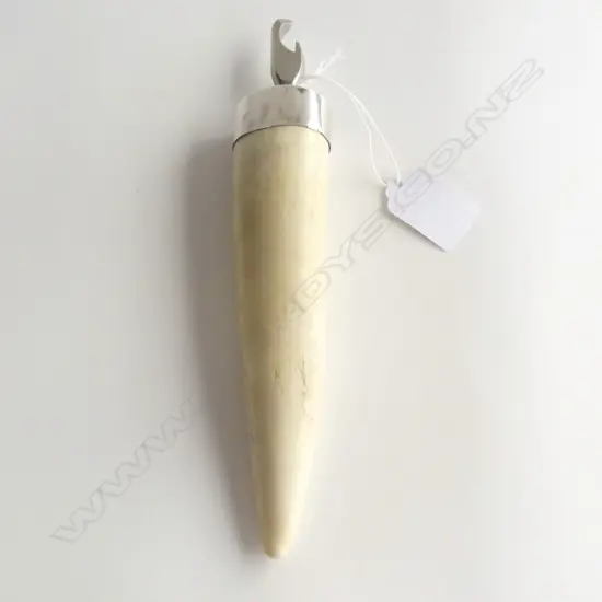ELEPHANT IVORY TUSK END BOTTLE OPENER L.220mm 168gms