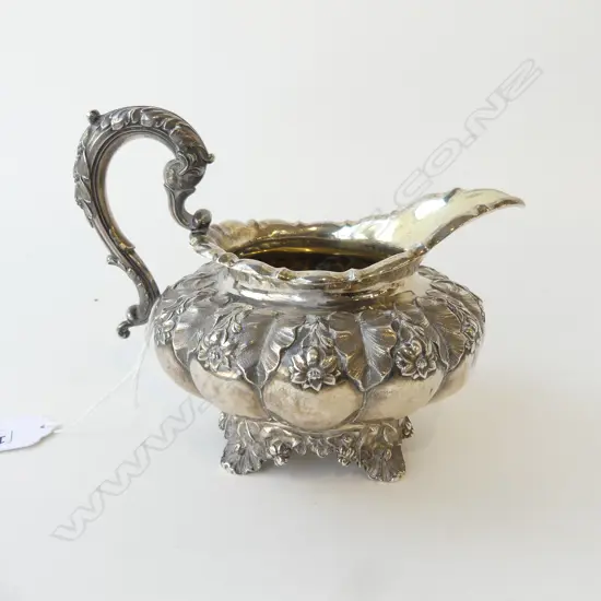 1830 London fancy silver CREAM JUG Barnard Bros 269gms`