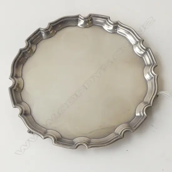 STG SILVER SALVER TRAY, B'HAM 1972 205mm dia, 227gms