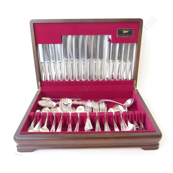 CANTEEN OF WALKER & HALL EP CUTLERY,  L.460mm