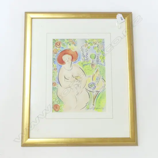 ANNIE HAYWARD, NUDE IN GARDEN, WC '93 285x200mm