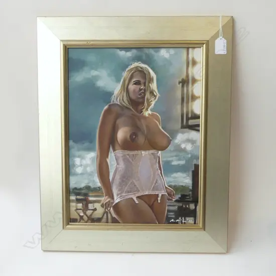 N. McGILL, FEMALE NUDE, OIL ON CANVAS 390x290mm