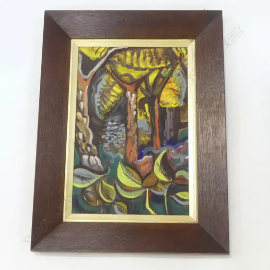 WILLIAM MAIN 'BUSH' OIL ON BOARD 1954 450x290mm