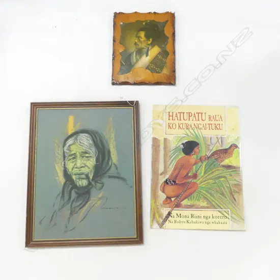   2 MAORI PRINTS INCL ZAMBUKA 390x510mm + MAORI LEGENDS STORY BOOK