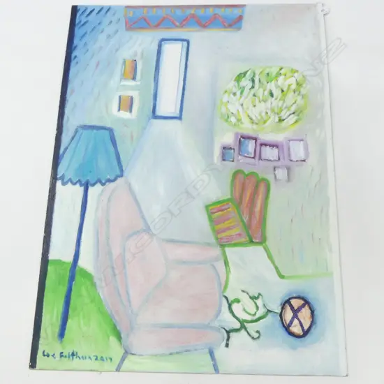 LEE FELTHAM; ABSTRACT WHITE INTERIOR SCENE; ACRYLIC ON BOARD 1100x800mm...