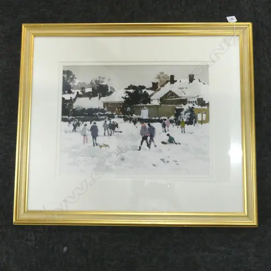 JOHN YARDLEY (UK 1933), SNOW SCENE, WATERCOLOUR, SIGNED, 300 x 400mm 
