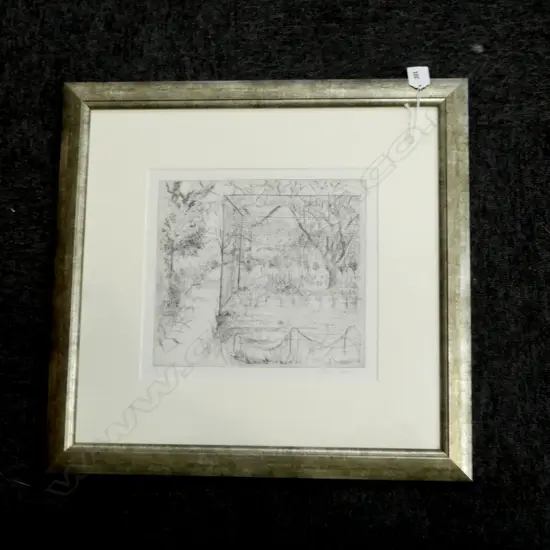 VIRGINIA POWELL, GARDEN SCENE, AP PRINT 240x265mm