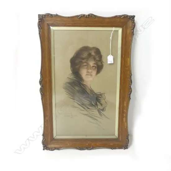 PHILIP BOILEAU EARLY 20thC PORTRAIT PRINT 475x275mm