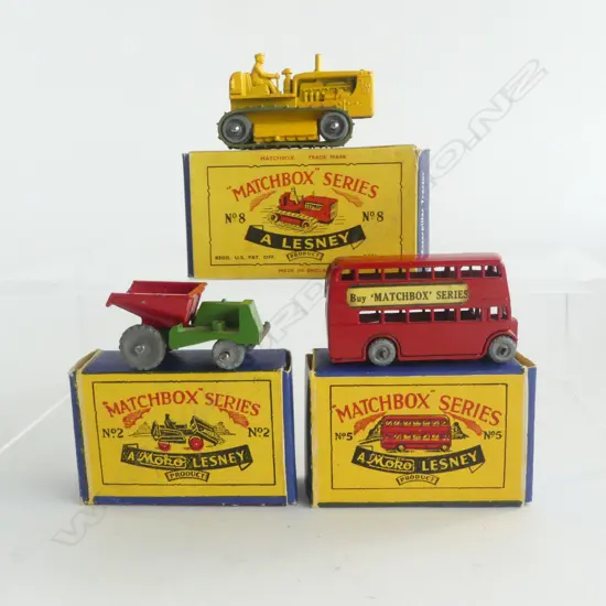3 MINT & BOXED MATCHBOX TOYS NUMBERS 2 5 & 8