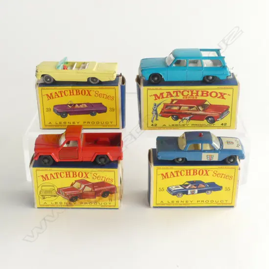 4 MINT & BOXED MATCHBOX TOYS NUMBERS 39 42 55 & 71
