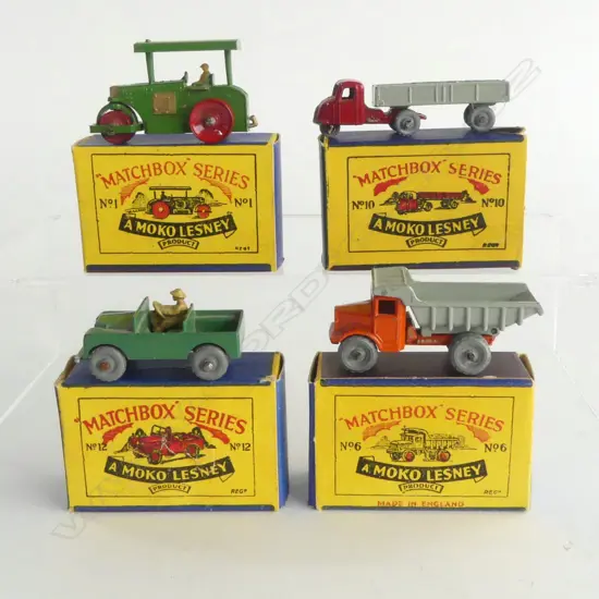 4 MINT & BOXED MATCHBOX TOYS NUMBERS 1 6 12 & 10