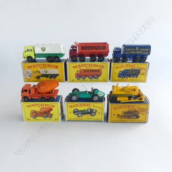 6 MINT & BOXED MATCHBOX TOYS NUMBERS 10  17 18 19 25 & 26