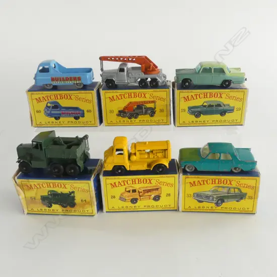 6 MINT & BOXED MATCHBOX TOYS NUMBERS 28 29 30 33 60 &64