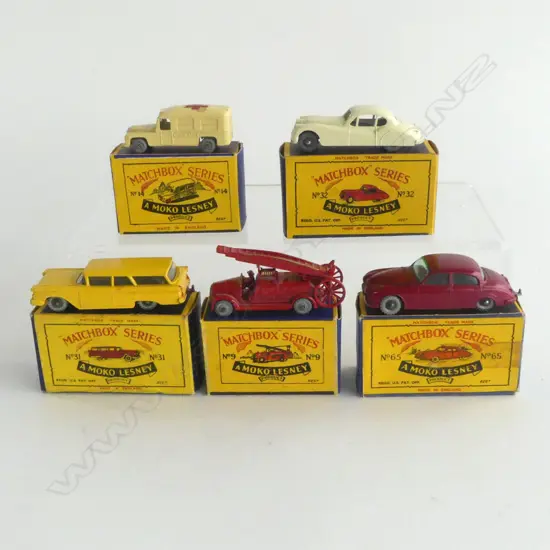 5 MINT & BOXED MATCHBOX TOYS NUMBERS  9 14 31 32 & 65