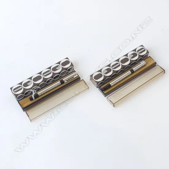 TWO VINTAGE WATERMAN FIBRE NIB PENS UNUSED IN CASES