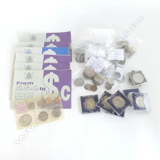 COIN COLLECTION INCLUDES 11 NZ CROWNS ETC