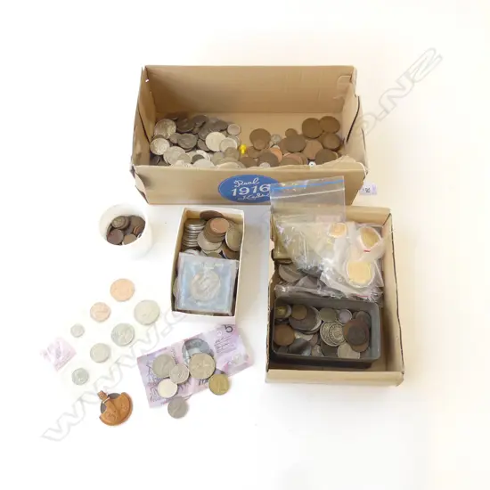 BOX OF OLD COIN COLLECTION