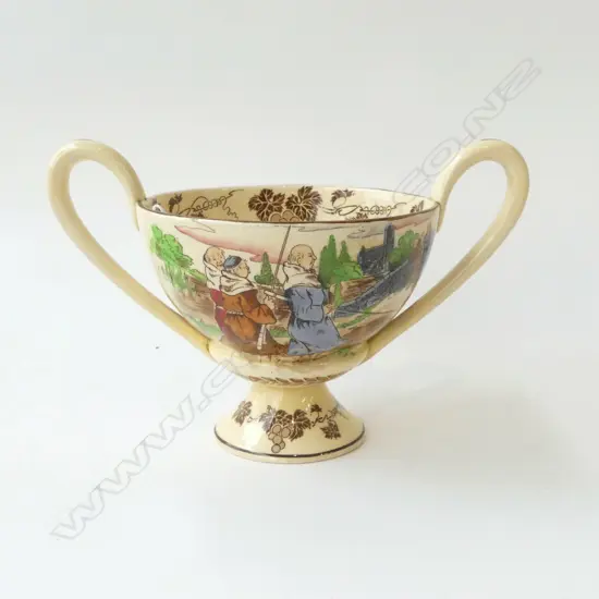 SHELLEY LATE FOLEY MONKS FISHING BOWL WITH HANDLES D.150MM L.240MM H.155MM