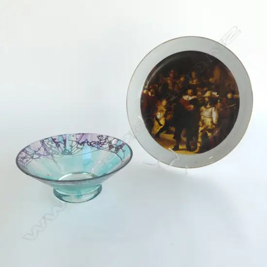 NEMESH ART GLASS BOWL & WESTMINSTER PLATE (Dia.310mm)