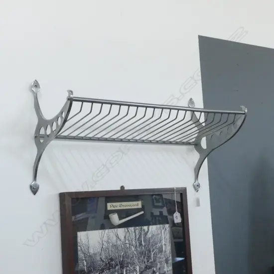 VINTAGE LUGGAGE RACK - AIRLINE? RAIL? W630MM