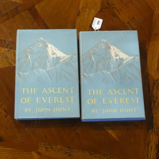 TWO VINTAGE BOOKS ‘THE ASCENT OF EVEREST’ BY JOHN HUNT