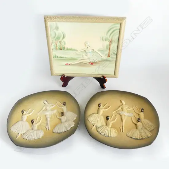 3 MID 20thC BALLET PLAQUES; 2 BOSSONS, OTHER 245x295mm