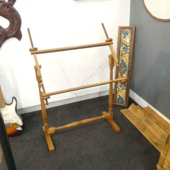 WOODEN NEEDLEWORK FRAME