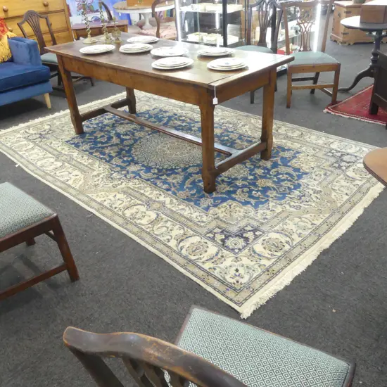 HAND KNOTTED WOOL PILE BLUE NIAN CARPET 3100x1970mm