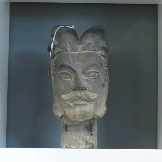 CHINESE TERRACOTTA WARRIOR HEAD H.275mm