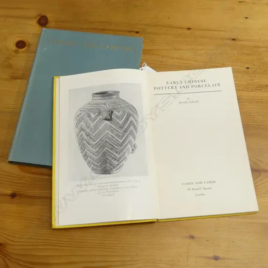 2 VINTAGE REF BOOKS CHINESE JADE CARVING &EARLY CHINESE POTTERY & PORCILAIN