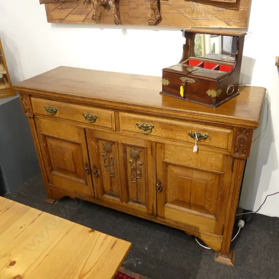 ANTIQUE OAK SIDEBOARD 1500x500x985mm