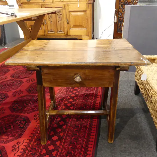VINTAGE WOODEN SIDE TABLE w. DRAWER 690x470x565mm