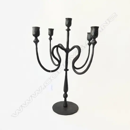 WROUGHT IRON CANDELABRA H.465mm