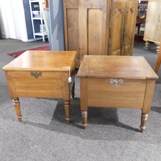 2 MAHOGANY COMMODES 480x415x445mm