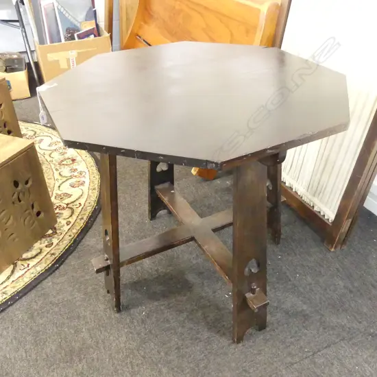 ARTS & CRAFTS OCTAGONAL OCCASIONAL TABLE 755mm dia
