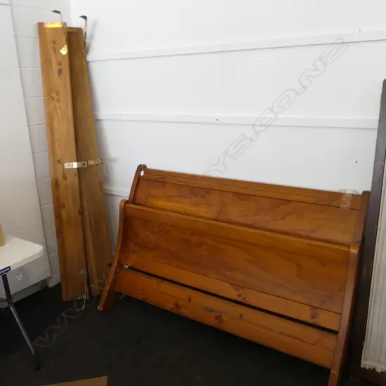 WOODEN SLEIGH BED FRAME W.1630mm