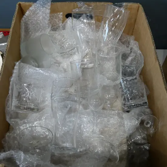 ASSORTED VARIETY OF GLASSES