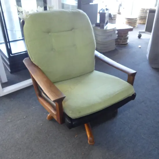 **RTV**  FRED LOWEN TESSA TI LOUNGE ARM CHAIR 1970's swivels