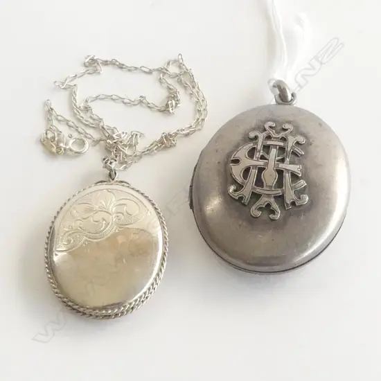 2 SILVER LOCKETS 27.2grms
