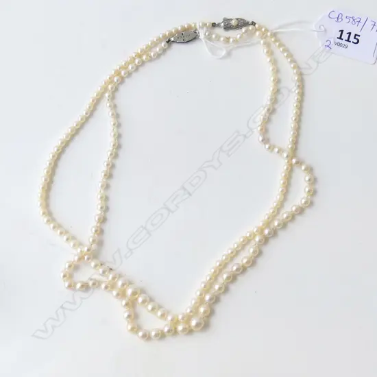 2 GRADUATED STRANDS OF QUALITY CULTURED PEARLS 